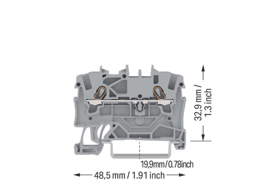 WAGO 2001-1201 2-Leiter-Durchgangsklemme ,1,5mm²,für Anwendungen Ex e II geeignet