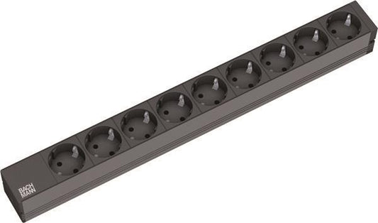Bachmann 19" 1HE 9xSchuko Strom  333.506 2m Schuko schwarz