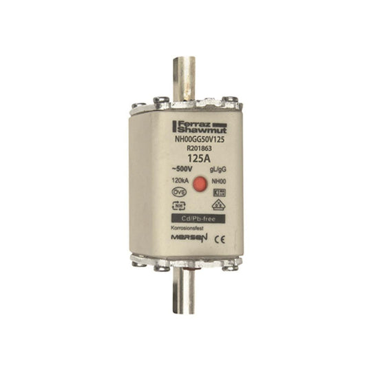 Mersen 1B765.000000 NH00 125A gG 500V    NH-Sicherung sfü spannungsführend