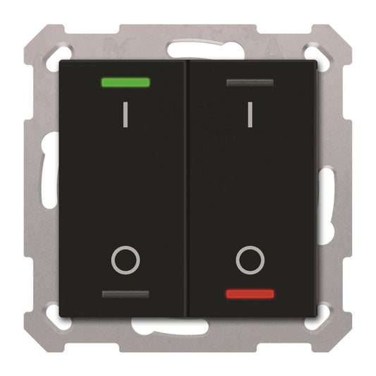 MDT BE-TAL55T206.B1 KNX Taster Light 55  2f RGBW Temperatursensor sw matt Schalt.