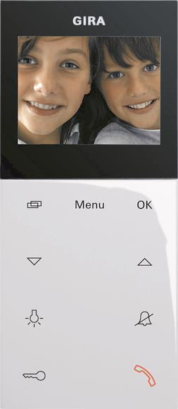 GIRA 123903 Wohnungsstation Video AP     Plus System 55 Reinweiß glänzend