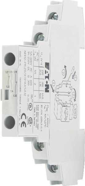 EATON NHI12-PKZ0 Normal-          072895 Hilfsschalter 1S+2Ö Schraubanschluss