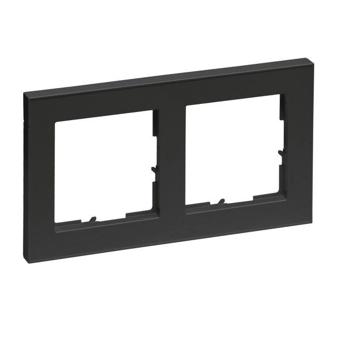 Legrand 765382 SEANO+2-fach Rahmen in    der Farbausführung Schwarz lackiert