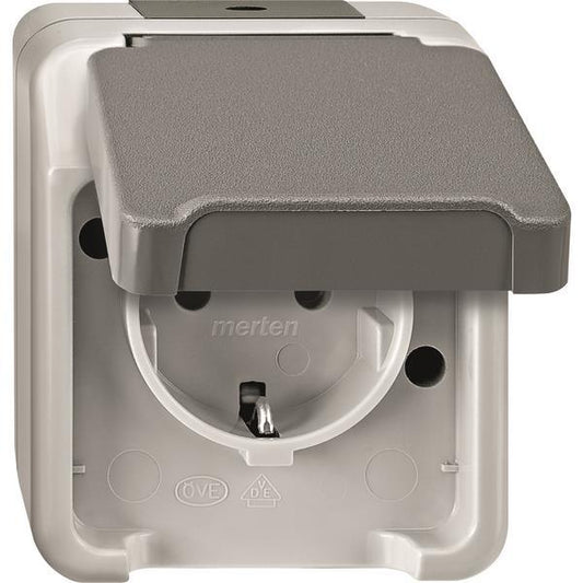 Merten SCHUKO-Steckdose     MEG2301-8029 lichtgrau AQUASTAR