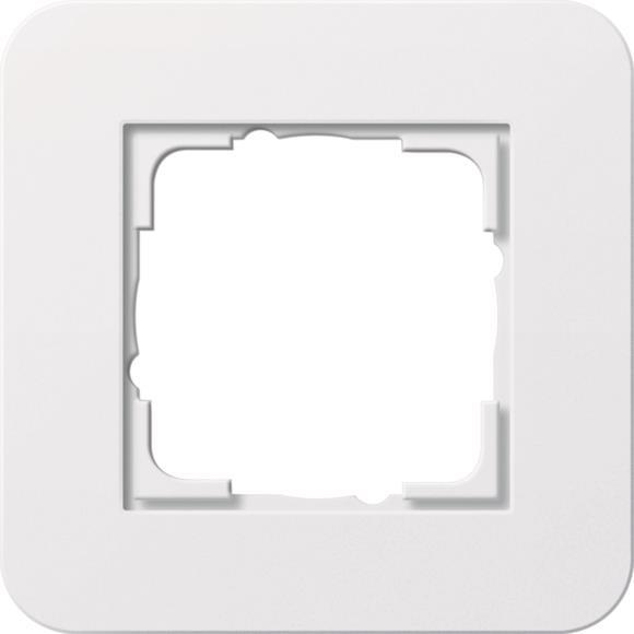 GIRA 0211410 Abdeckrahmen 1fach E3       Reinweiß/Reinweiß glänzend Soft-Touch