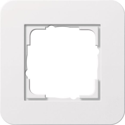 GIRA 0211410 Abdeckrahmen 1fach E3       Reinweiß/Reinweiß glänzend Soft-Touch