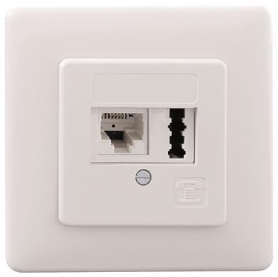 RB Kombi Anschlussdose  133 112 01         IAE/UAE 8(6)-TAE 6F+N UP reinweiss