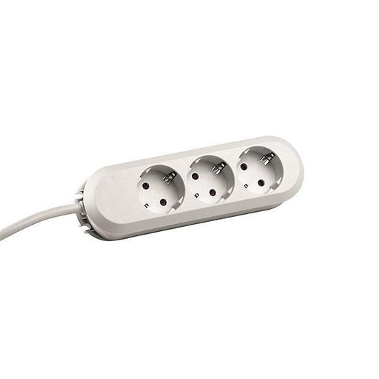 Bachmann Tischsteckdose 3xSchuko 388.271 weiß Strom 3m Schuko