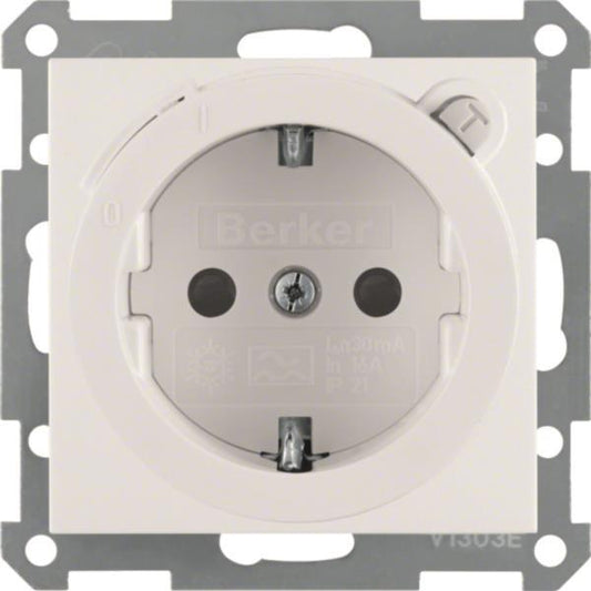 BER S1 Schuko Kombi mit Fi-     47088989 ** erh. Ber.-sch. Fi polarweiss glänzend