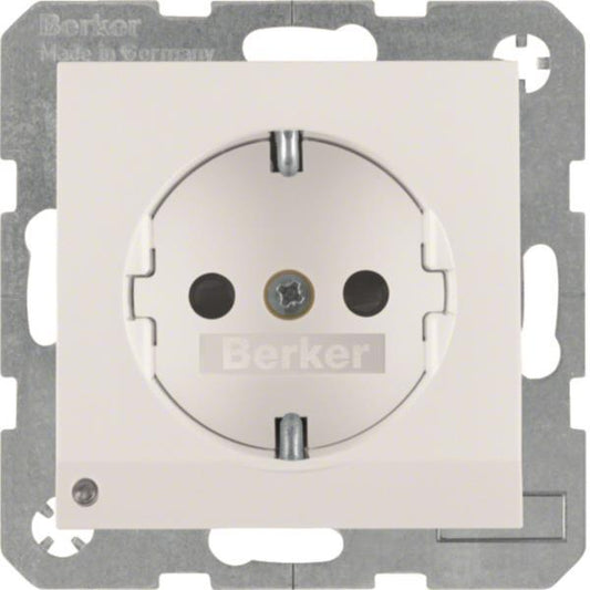 BER Steckdose SCHUKO+LED-       41098989 Orientierungslicht S.1/B.3/B.7 Glas pws