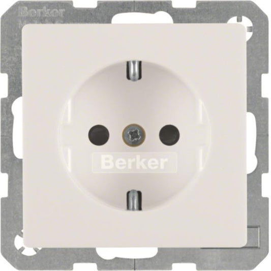 BER Q1 Schuko Kombi mit         47236089 erh. Ber.-sch. / polarweiss samt
