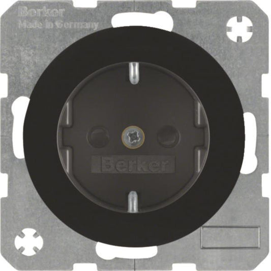 Berker Steckdose SCHUKO R.1/R.3 47232045 schwarz, glänzend