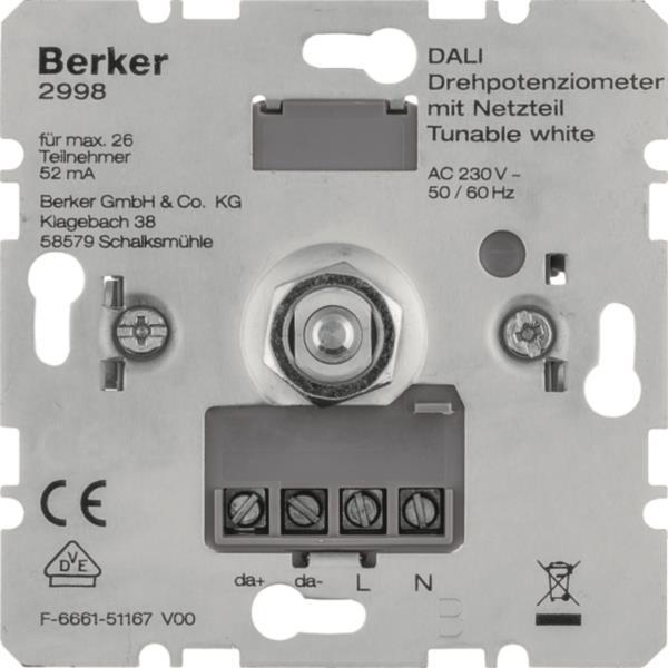 Berker DALI Drehpot.Tunable white m 2998 Netzt.