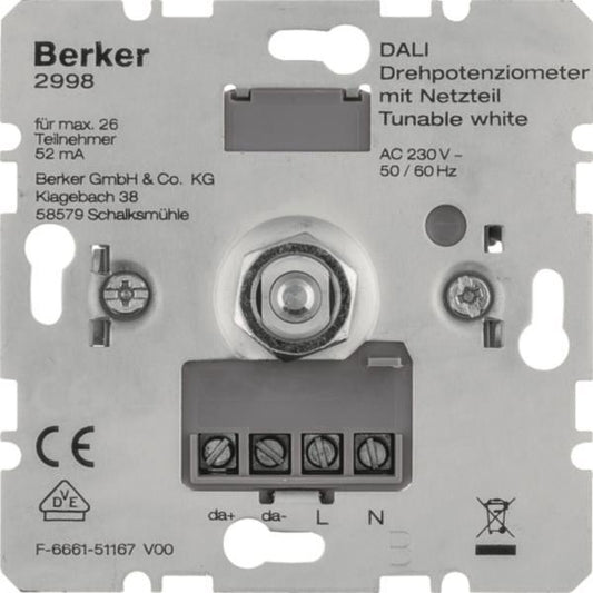 Berker DALI Drehpot.Tunable white m 2998 Netzt.