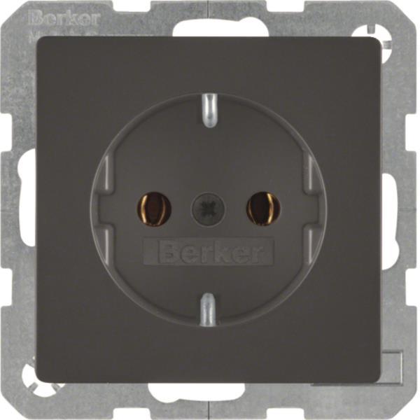 Berker Steckdose SCHUKO Q.1/Q.3 41436086 anthrazit, samt