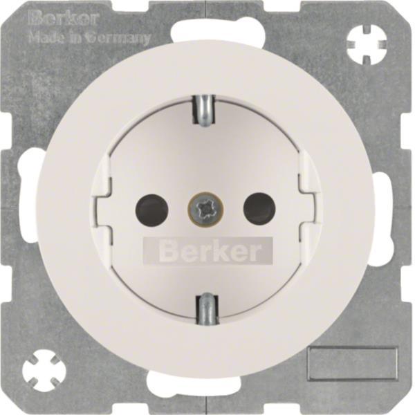 Berker Steckdose SCHUKO R.1/R.3 47232089 erh. Ber.-sch. / polarweiss glänzend