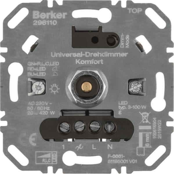 Berker Uni-Drehd.Komf.(R,L,C,LED) 296110 Softr.