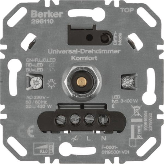 Berker Uni-Drehd.Komf.(R,L,C,LED) 296110 Softr.