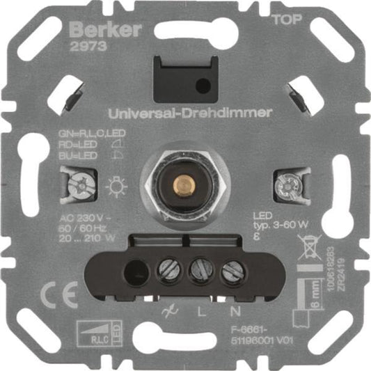 Berker Uni-Drehdimmer (R L C LED)   2973 Lichtst.