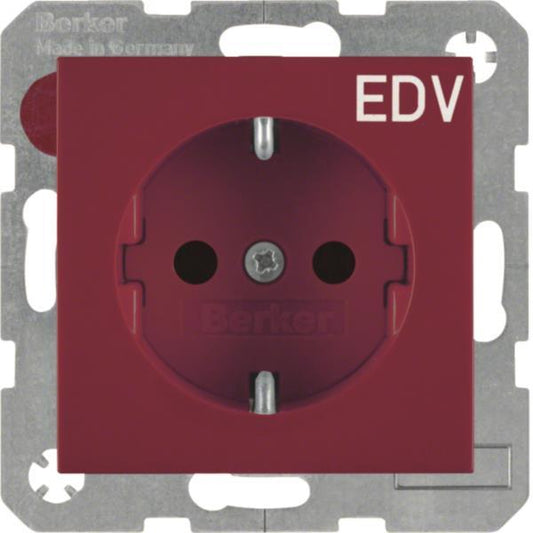 BER Steckdose SCHUKO S.1 rot,   47238922 glänzend EDV