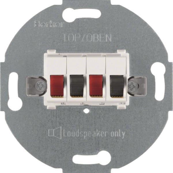 BER UP Lautsprecher-Anschlussdose 457309    2fach polarweiss