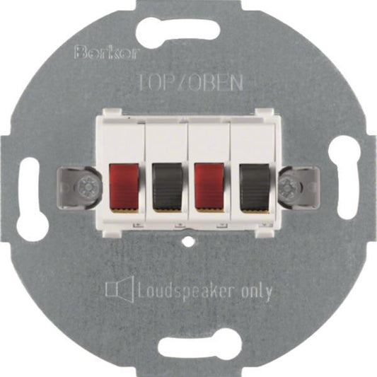 BER UP Lautsprecher-Anschlussdose 457309    2fach polarweiss