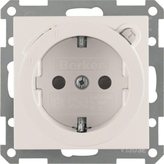 BER S1 Schuko Kombi mit         47081909  erh. Ber.-sch. und Fi polarweiss matt