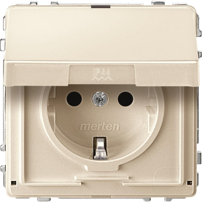 Merten SCHUKO-Steckdose BRS MEG2310-7244 m.Klappdeckel StK weiß AQUADESIGN