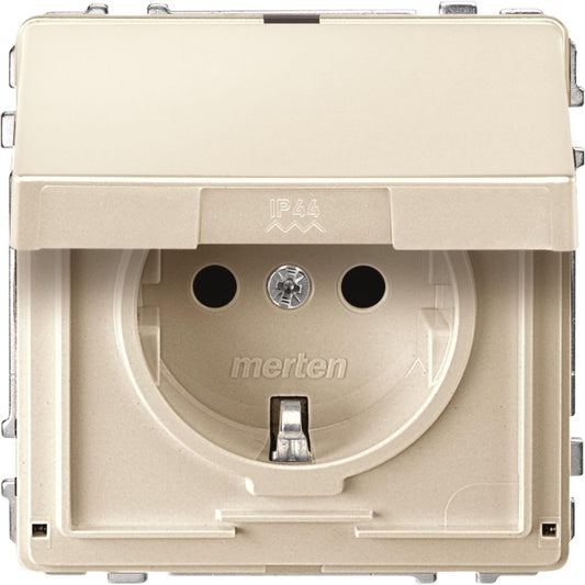 Merten SCHUKO-Steckdose BRS MEG2310-7244 m.Klappdeckel StK weiß AQUADESIGN
