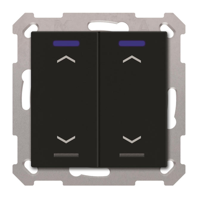 MDT BE-TAL55T206.A1 KNX Taster Light 55  2f RGBW Temperatursensor sw matt Jalous.