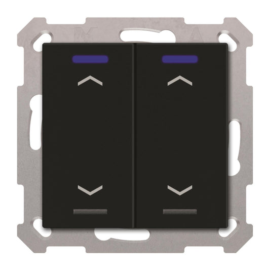 MDT BE-TAL55T206.A1 KNX Taster Light 55  2f RGBW Temperatursensor sw matt Jalous.