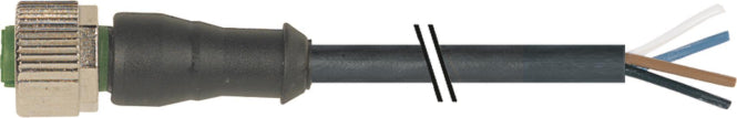 Murrelektronik M12 Bu 7000-12221-6340500 0° PUR sw UL/CSA 5m