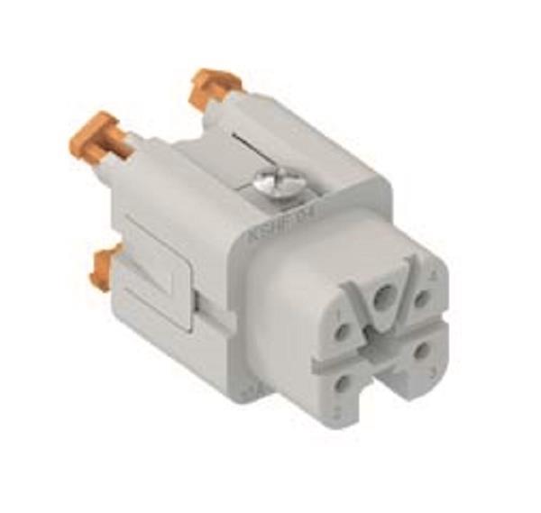 ILME Buchseneinsatz Gr.21.21    CKSHF 04 4P+PE Silber SQUICH 10A 400V