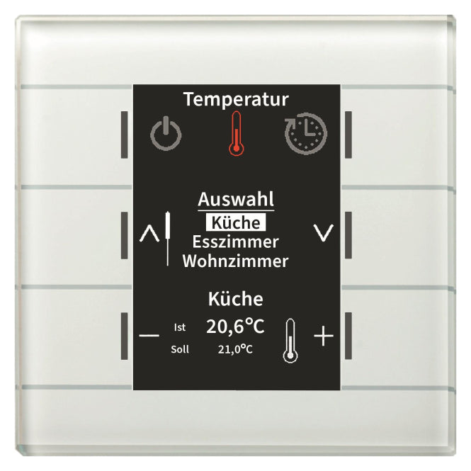 MDT BE-GBZW.01 Glas Bedienzentrale Smart Weiß m.Farbdisplay