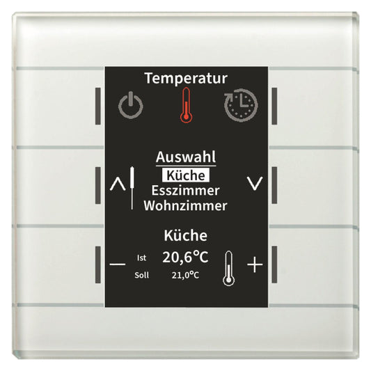 MDT BE-GBZW.01 Glas Bedienzentrale Smart Weiß m.Farbdisplay