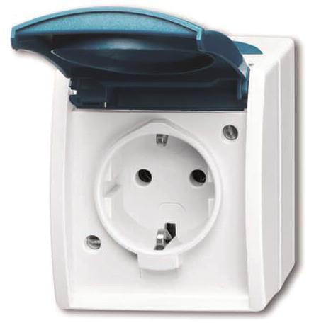 BJ APWG ocean AP Schuko          20EW-53   1fach grau/ blaugrün
