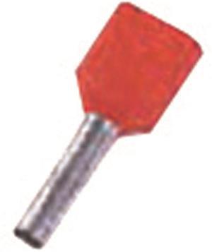 Intercable ICIAE110Z Zwillings-          aderendhülse 2x1qmm 10mm verzinnt rot