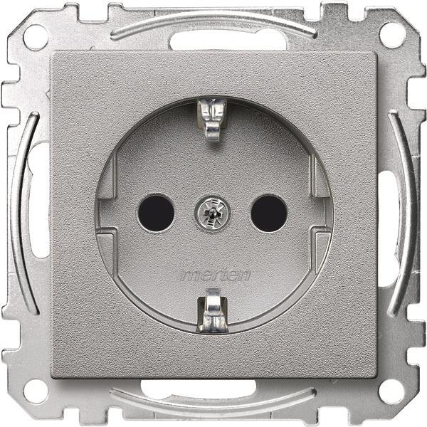 Merten SCHUKO-Steckdose BRS MEG2300-0460 StK aluminium System M