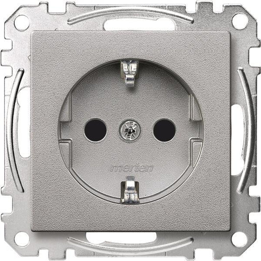 Merten SCHUKO-Steckdose BRS MEG2300-0460 StK aluminium System M