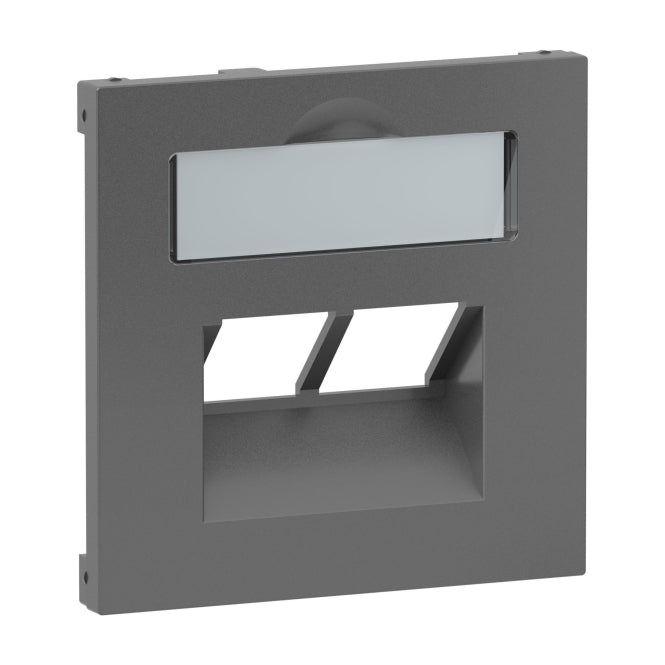 Legrand 765459 SEANO Abdeckung 2x RJ45 f Datendosen Fremdfabrikate Anthrazit
