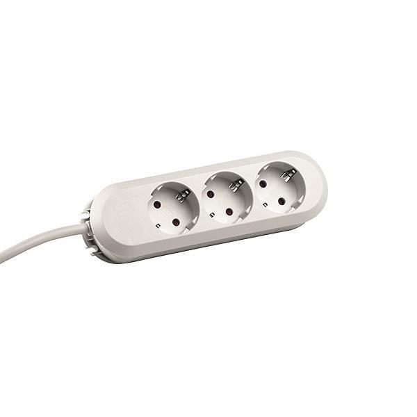 Bachmann Tischsteckdose 3xSchuko 388.272 weiß Strom 5m Schuko