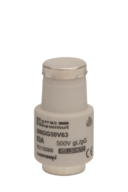 Mersen 00598.063700 DIII 63A gG kupfer   D-Sicherung 500V/DIAZED