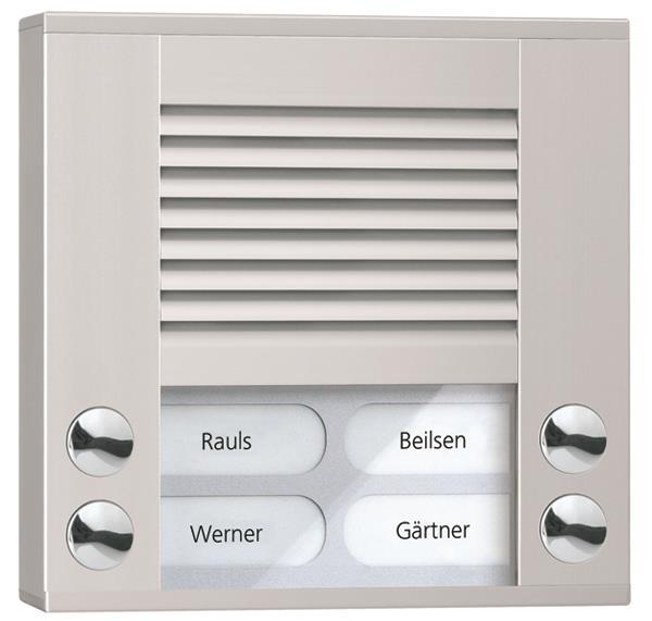 TCS Audio Außenstation PES   PES04-EN/04 4 Tasten 2-reihig AP silber