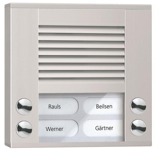TCS Audio Außenstation PES   PES04-EN/04 4 Tasten 2-reihig AP silber