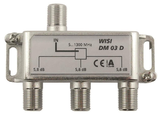 WISI Verteiler 3-fach              DM03D     5-1300MHz 5,8dB Klasse A (+10dB)