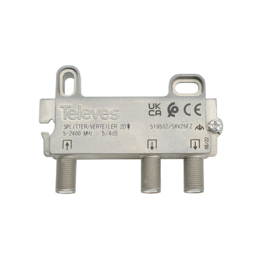 Televes 2-fach SAT Verteiler     SAV25FZ        5-2400 MHz VD:4dB