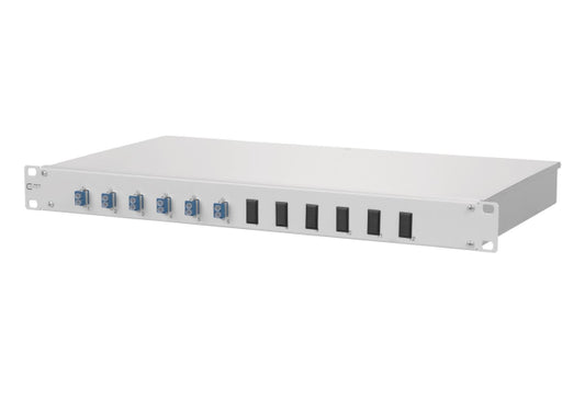 Metz OpDAT fix 6xLC-D   OS2 1502597406-F Keramik blau bestückt 19z 1HE Patchfeld