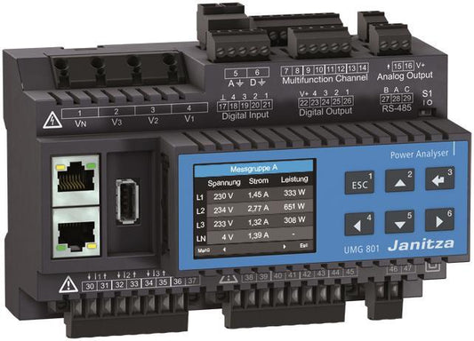 Janitza Modular   UMG 801 Basisgerät 8TE erweiterbarer Netzanalysator 5231003
