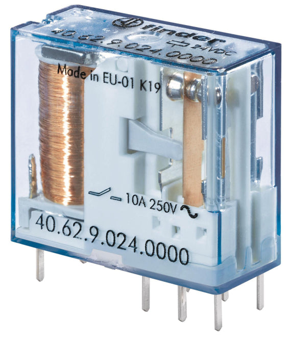 Finder Steck-/Printrelais                40.62.9.024.0000 2W 10A 24VDC