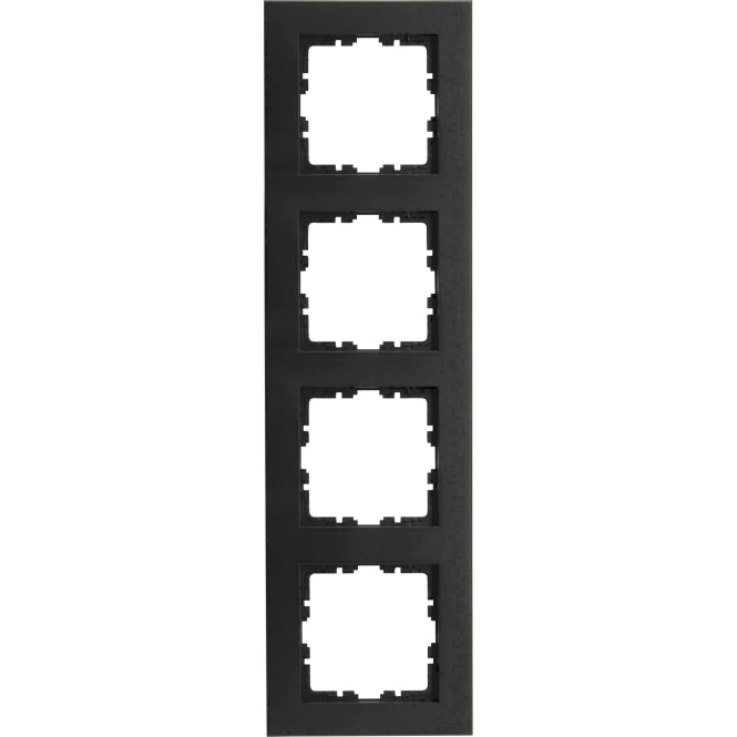 Kopp HK07 PURE-Abdeckrahmen    407150007 4-fach Farbe:schwarz matt